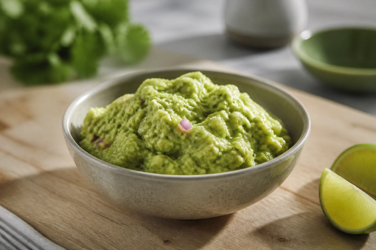 Guacamole anrettet og klar til servering